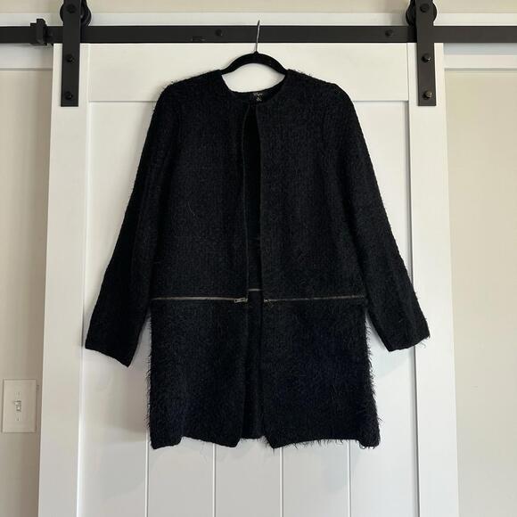 CUPIO Long Black Adjustable Zipper‎ Cardigan Size Medium - Picture 1 of 8